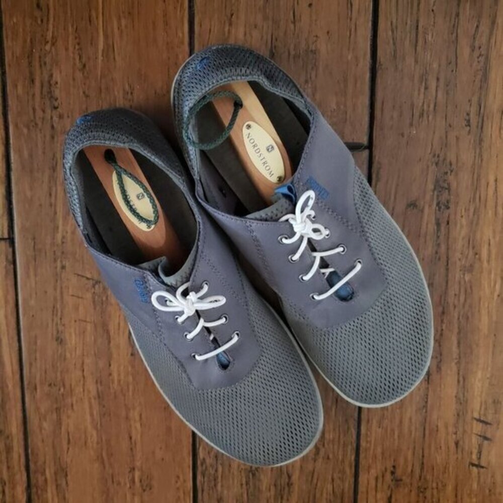 Olukai Nohea Moku Mens Boat Shoes  Gray Grey  Pre-Owned Size 8‎